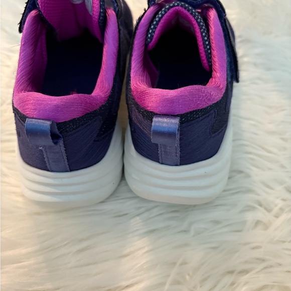 Skechers Kids' Sparkle Navy and Pink Sneakers - Picture 3 of 6